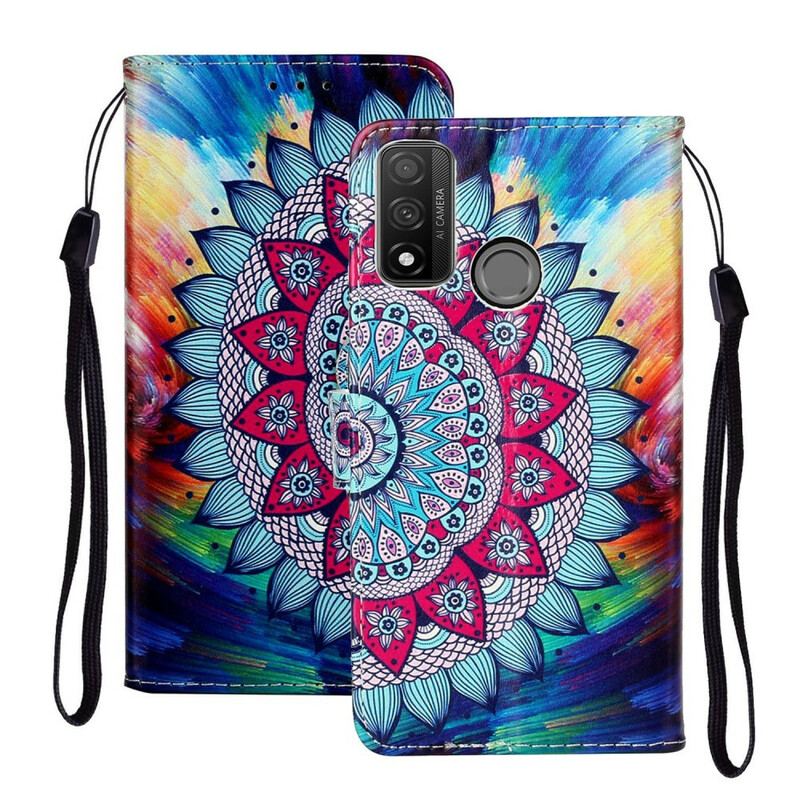 Capa Em Pele Para Huawei P Smart 2020 Mandala Ultra Colorida