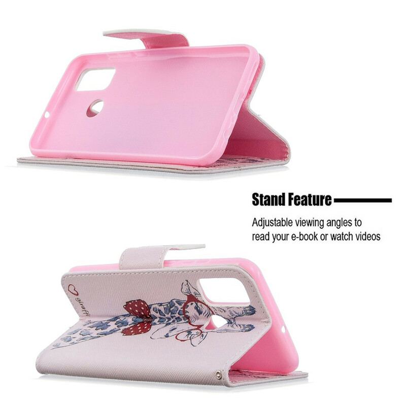 Capa Flip Para Huawei P Smart 2020 Girafa Inteligente