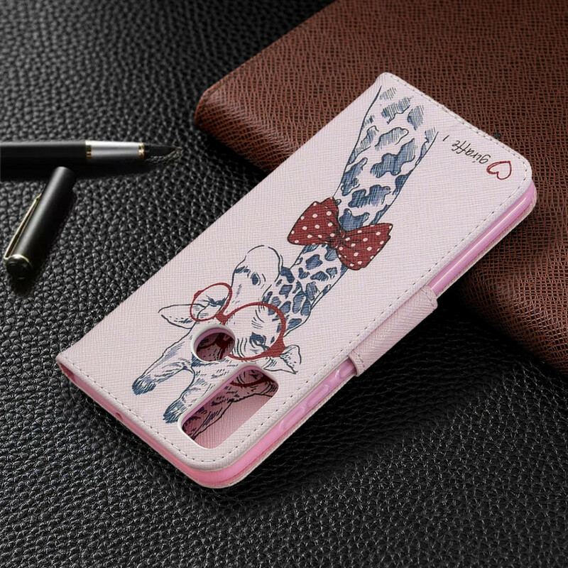 Capa Flip Para Huawei P Smart 2020 Girafa Inteligente