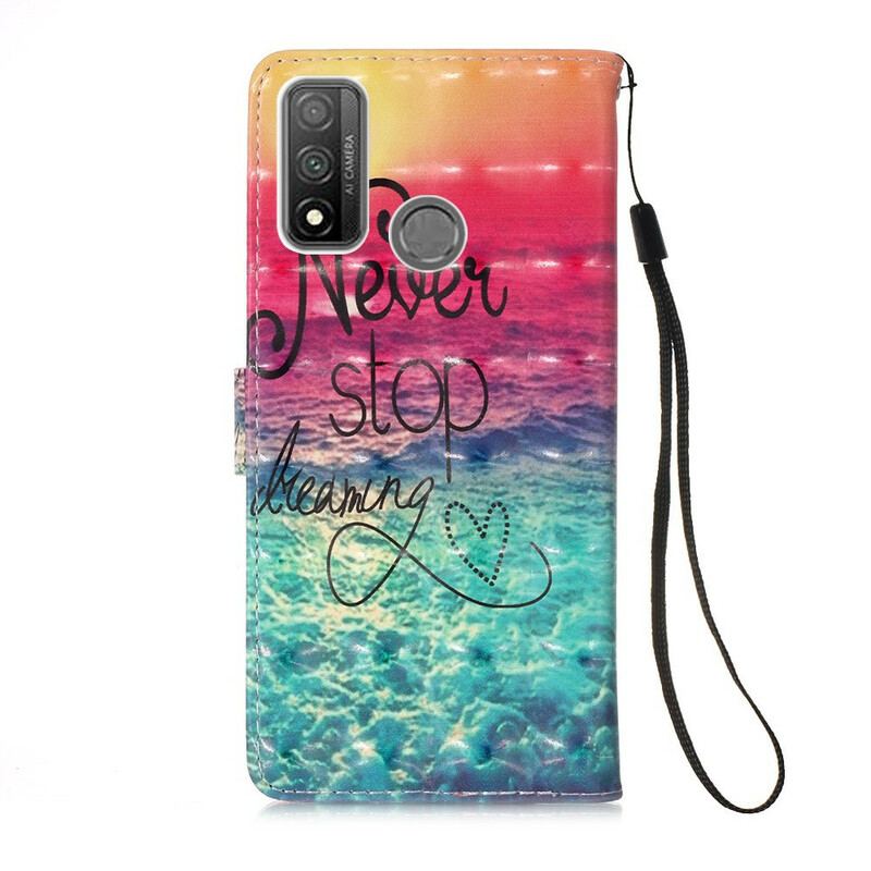 Capa Flip Para Huawei P Smart 2020 Nunca Pare De Sonhar
