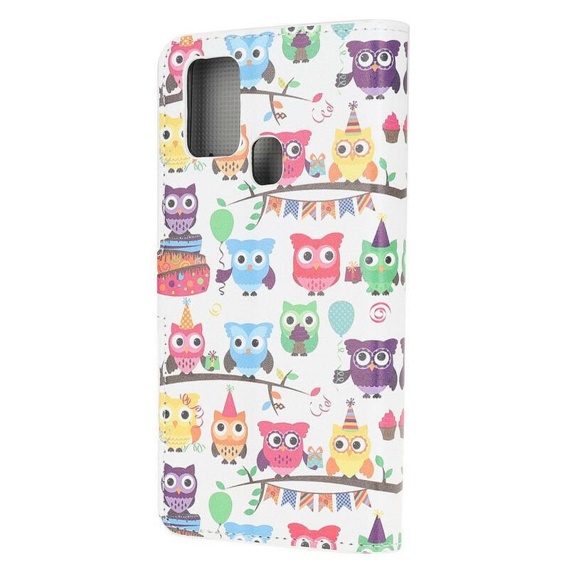 Capa Flip Para Huawei P Smart 2020 Várias Corujas