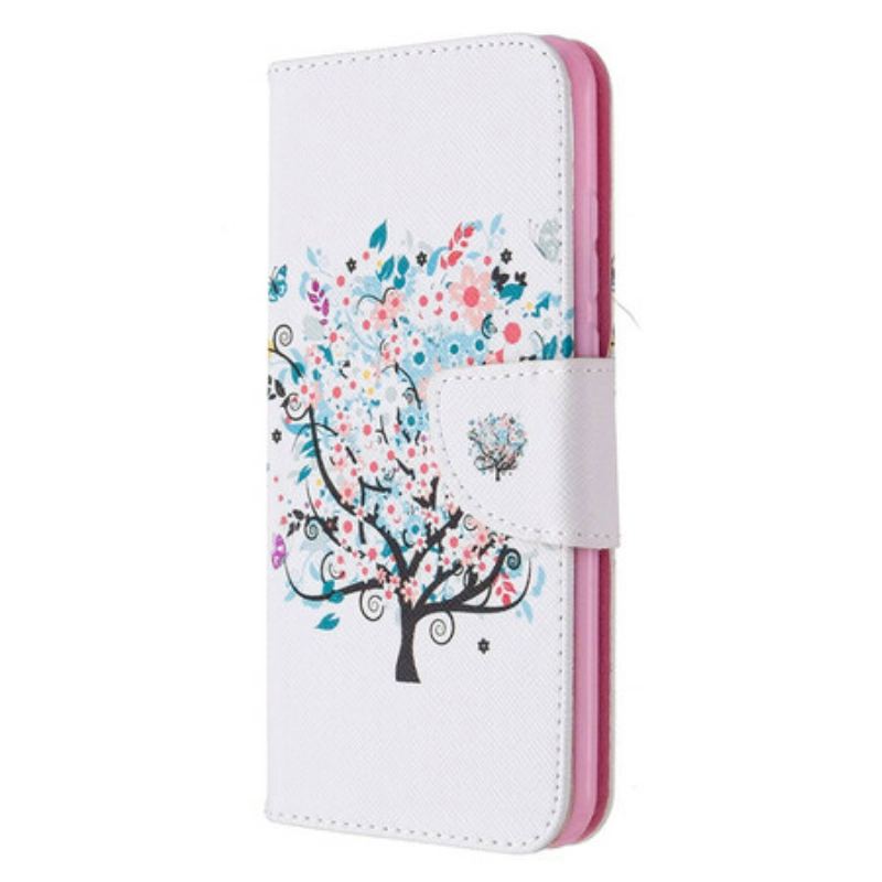 Capa Folio Para Huawei P Smart 2020 Árvore Florida