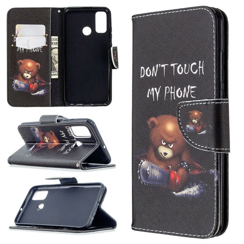 Capa Folio Para Huawei P Smart 2020 Urso Perigoso
