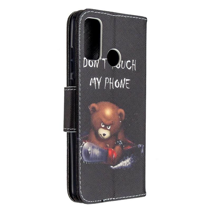 Capa Folio Para Huawei P Smart 2020 Urso Perigoso