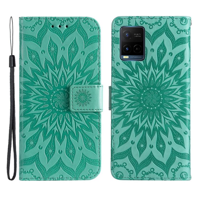 Capa Flip Para Vivo Y33s De Cordão Tanga Sol