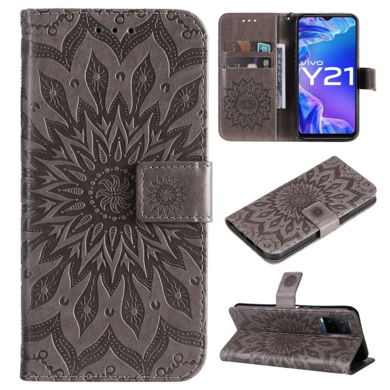Capa Flip Para Vivo Y33s De Cordão Tanga Sol