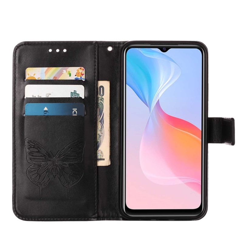Capa Flip Para Vivo Y33s Desenho De Borboleta