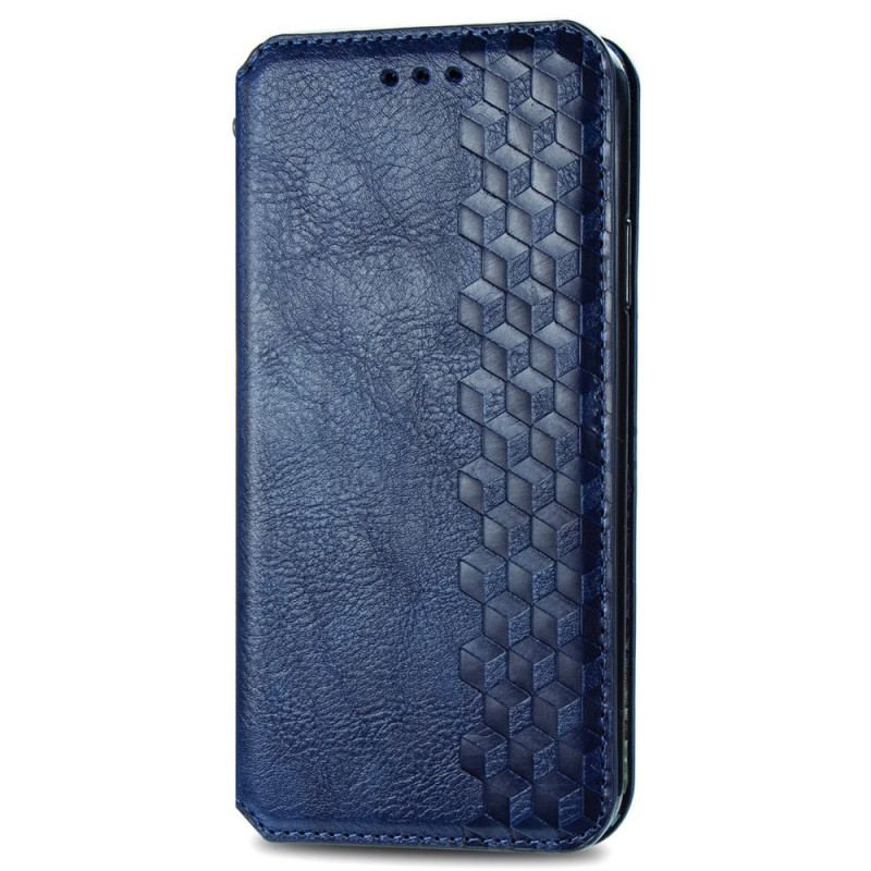 Capa De Celular Para Moto E40 / E30 / E20 Flip Textura Diamante Efeito Couro