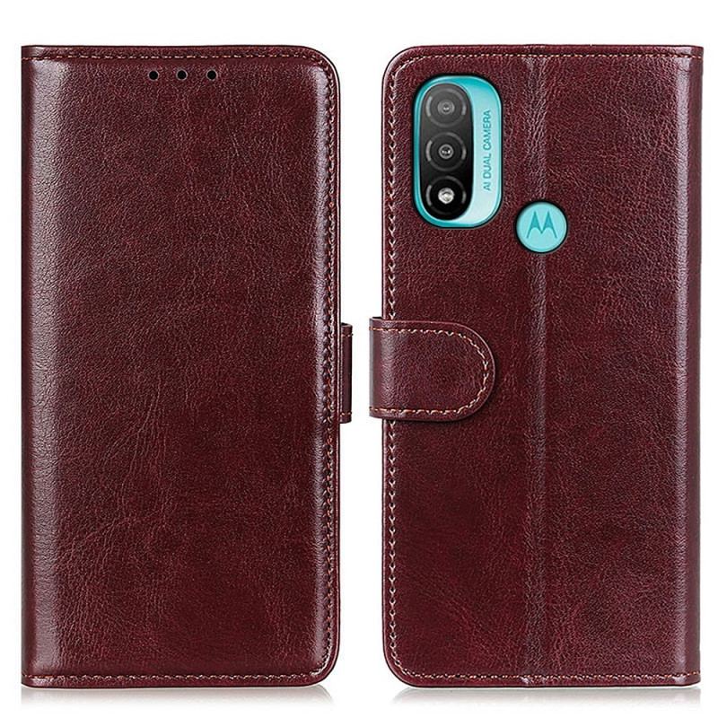 Capa De Couro Para Moto E40 / E30 / E20 Frozen Finesse