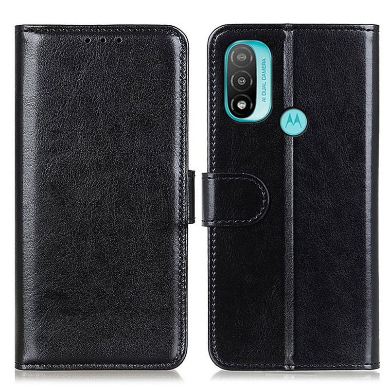 Capa De Couro Para Moto E40 / E30 / E20 Frozen Finesse
