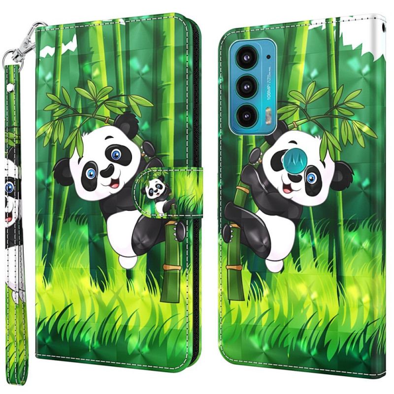 Capa Flip Para Moto E40 / E30 / E20 Panda E Bambu
