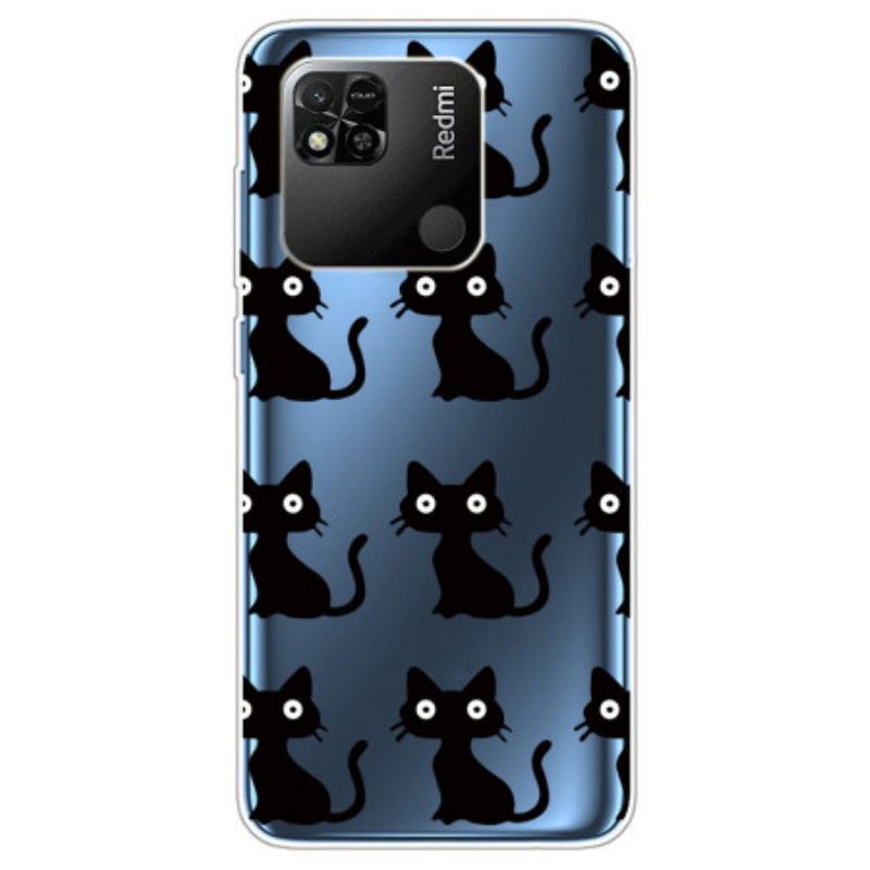 Capa De Celular Para Xiaomi Redmi 10A Gatos Engraçados Transparentes