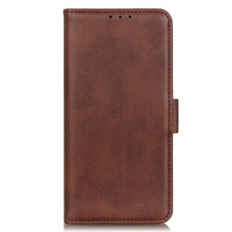Capa De Couro Para Xiaomi Redmi 10A Fecho Duplo