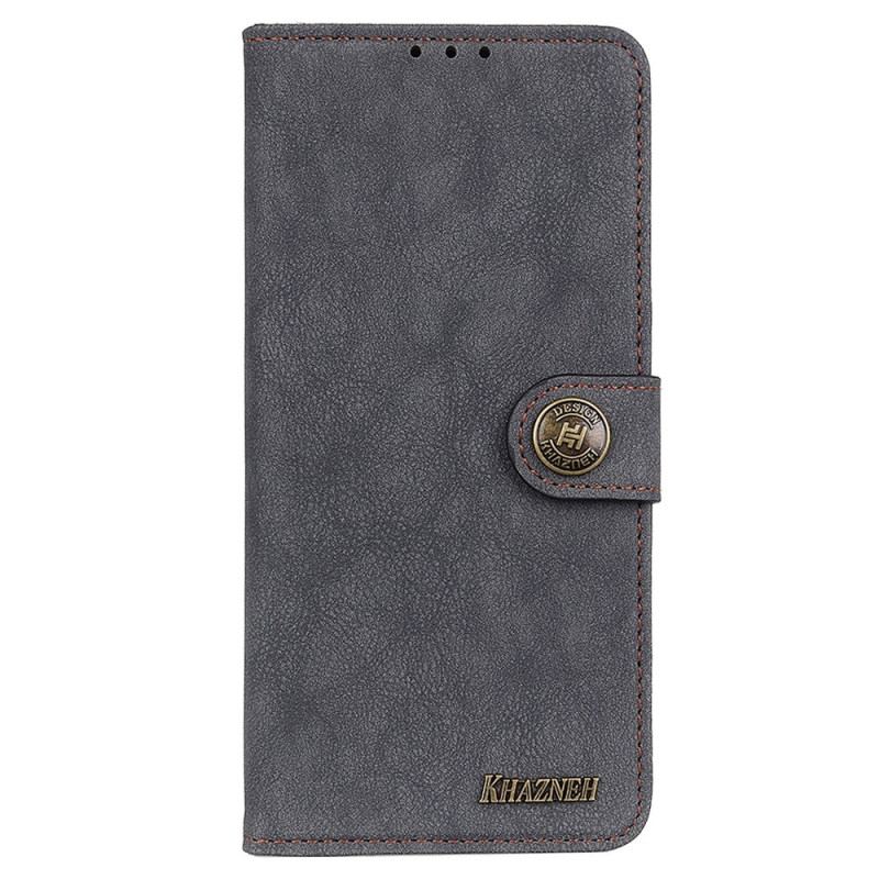 Capa Flip Para Xiaomi Redmi 10A Couro Rachado Khazneh