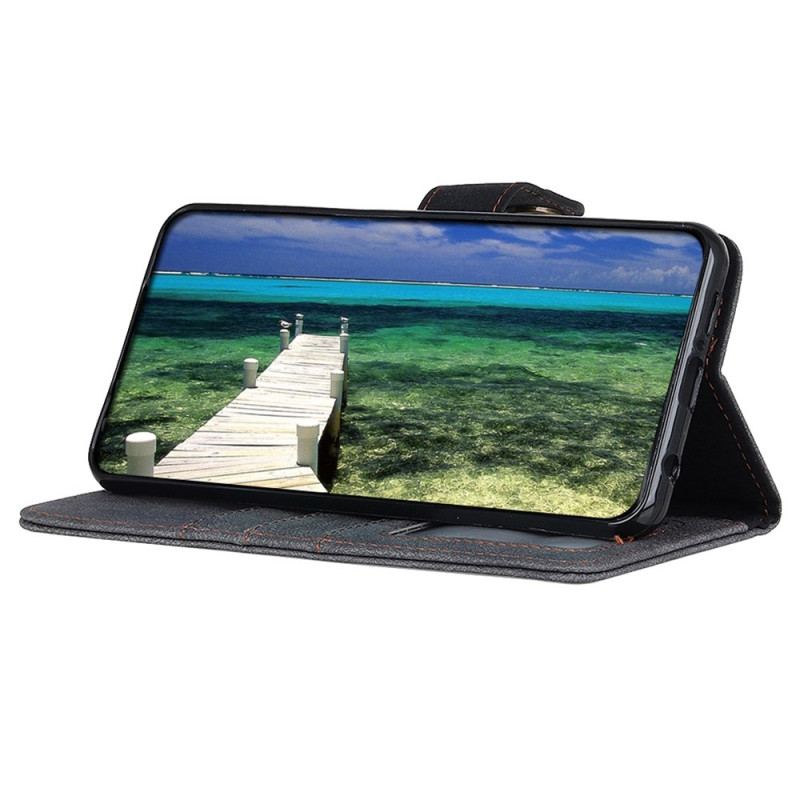 Capa Flip Para Xiaomi Redmi 10A Couro Rachado Khazneh