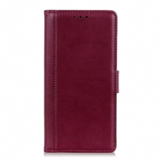 Capa Flip Para Xiaomi Redmi 10A Efeito Couro