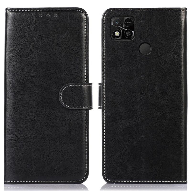 Capa Flip Para Xiaomi Redmi 10A Efeito Couro Couture