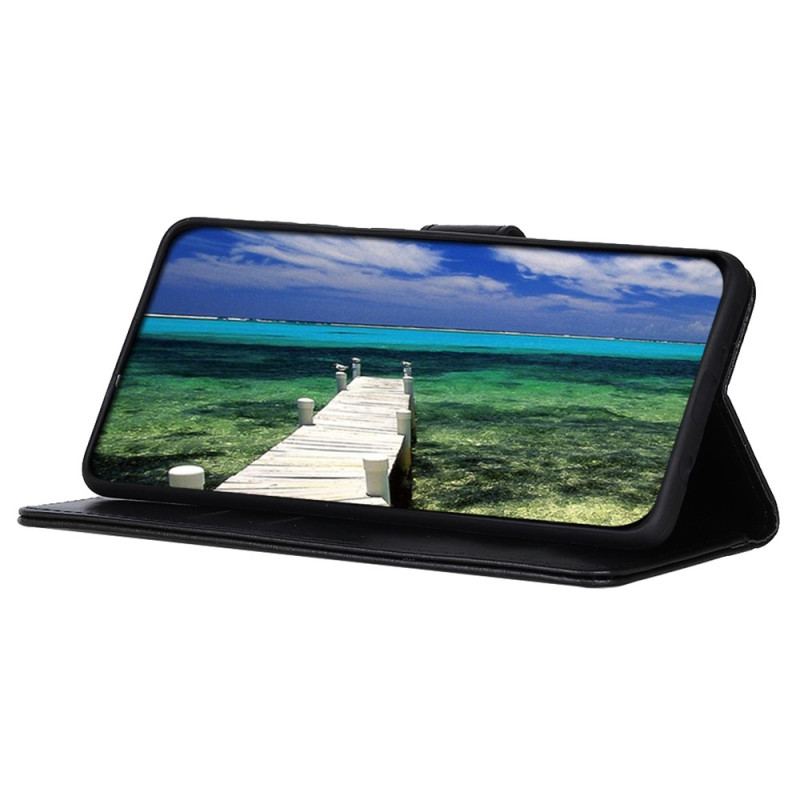 Capa Flip Para Xiaomi Redmi 10A Efeito Couro Tricolor