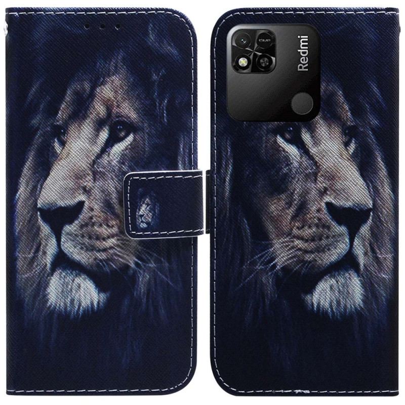 Capa Flip Para Xiaomi Redmi 10A Leão Sonhador