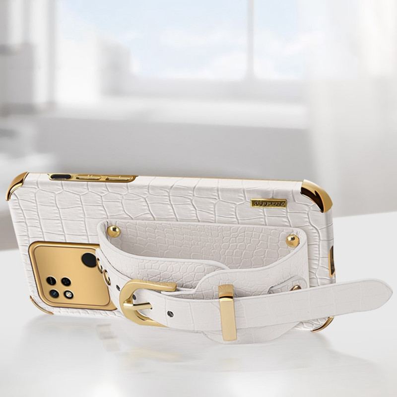 Capa Para Xiaomi Redmi 10A Alça Croco