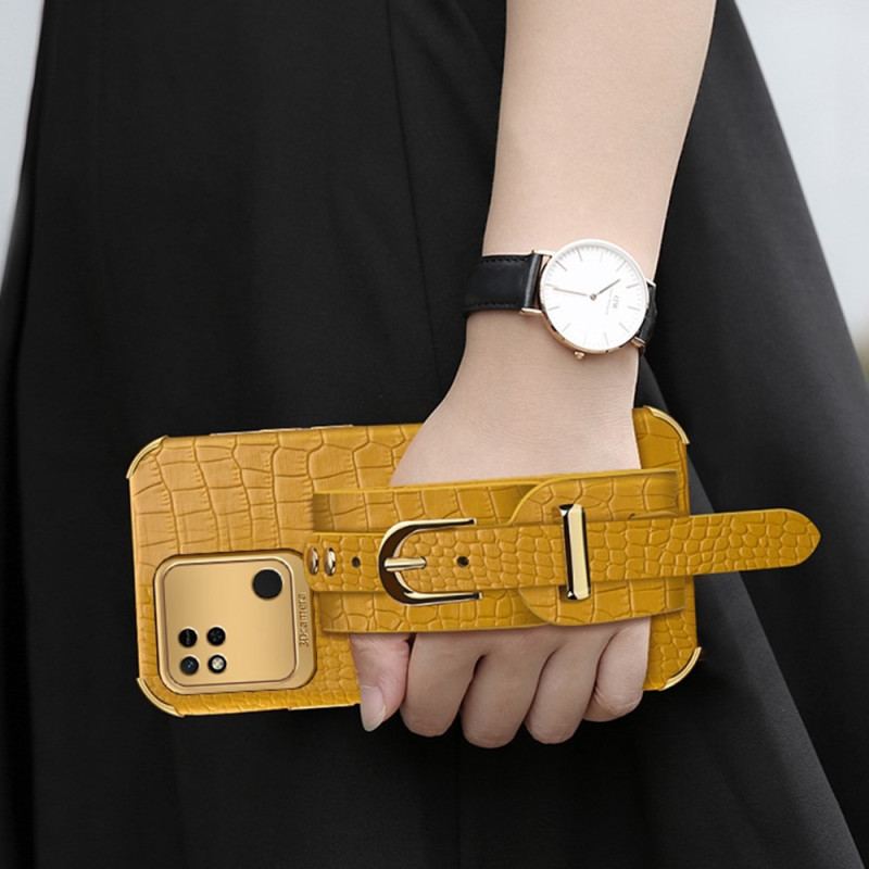 Capa Para Xiaomi Redmi 10A Alça Croco