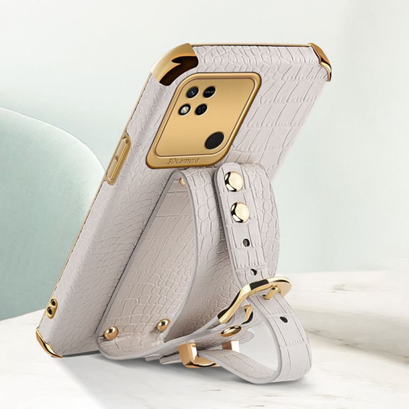 Capa Para Xiaomi Redmi 10A Alça Croco