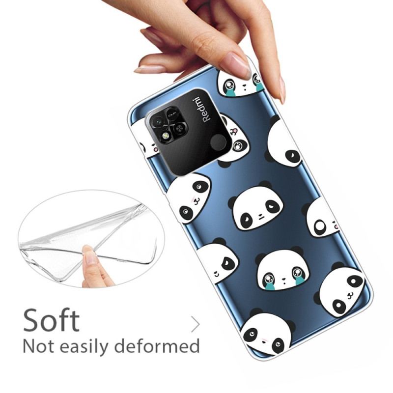 Capa Para Xiaomi Redmi 10A Pandas Fofos Sem Costura