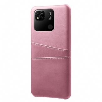 Capa Para Xiaomi Redmi 10A Titular De Cartão De Efeito De Couro
