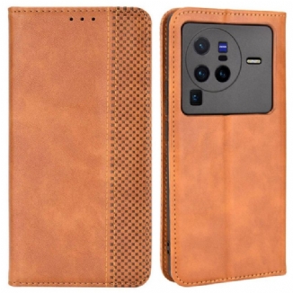 Capa De Celular Para Vivo X80 Pro Flip Estilizado