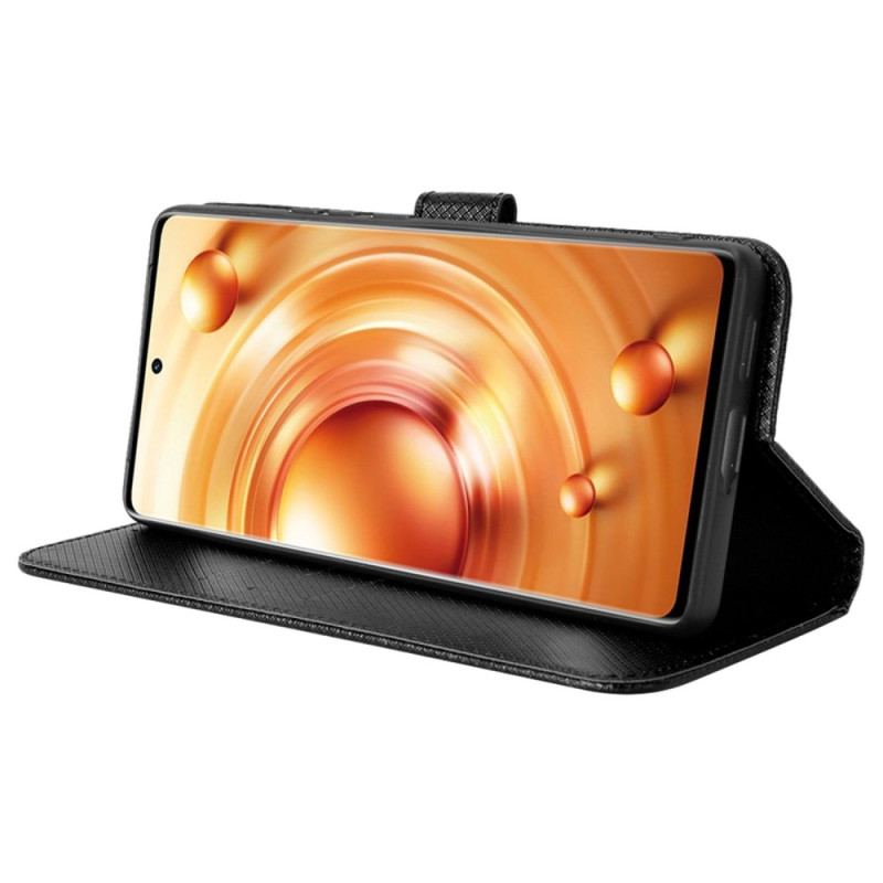Capa De Couro Para Vivo X80 Pro De Cordão Correia De Fibra De Carbono