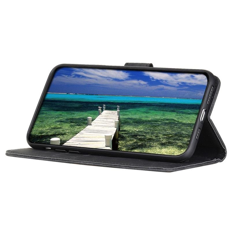 Capa Flip Para Vivo X80 Pro Khazneh Efeito Couro