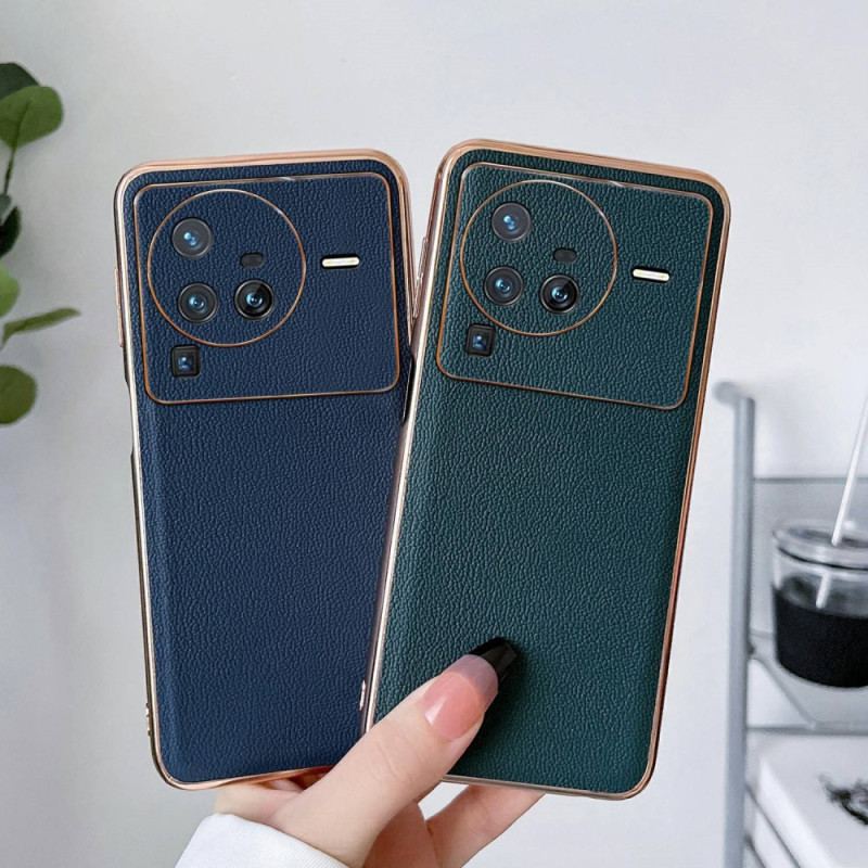 Capa Para Vivo X80 Pro Cor De Couro Genuíno