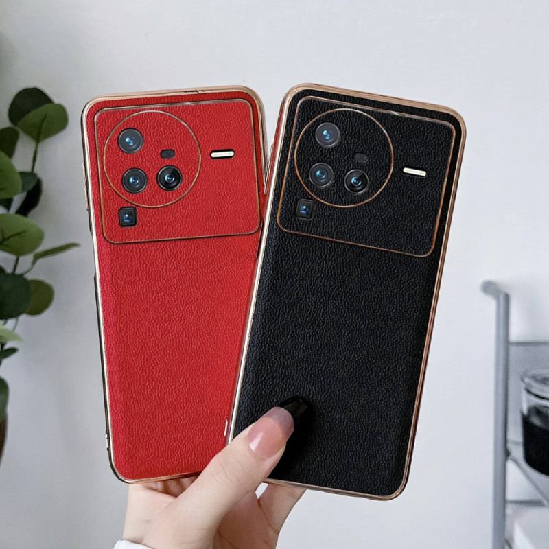 Capa Para Vivo X80 Pro Cor De Couro Genuíno