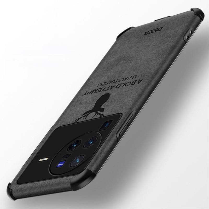 Capa Para Vivo X80 Pro Couro Falso De Veado