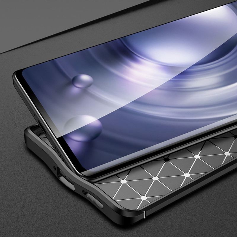 Capa Para Vivo X80 Pro Linha Dupla Efeito Couro Litchi
