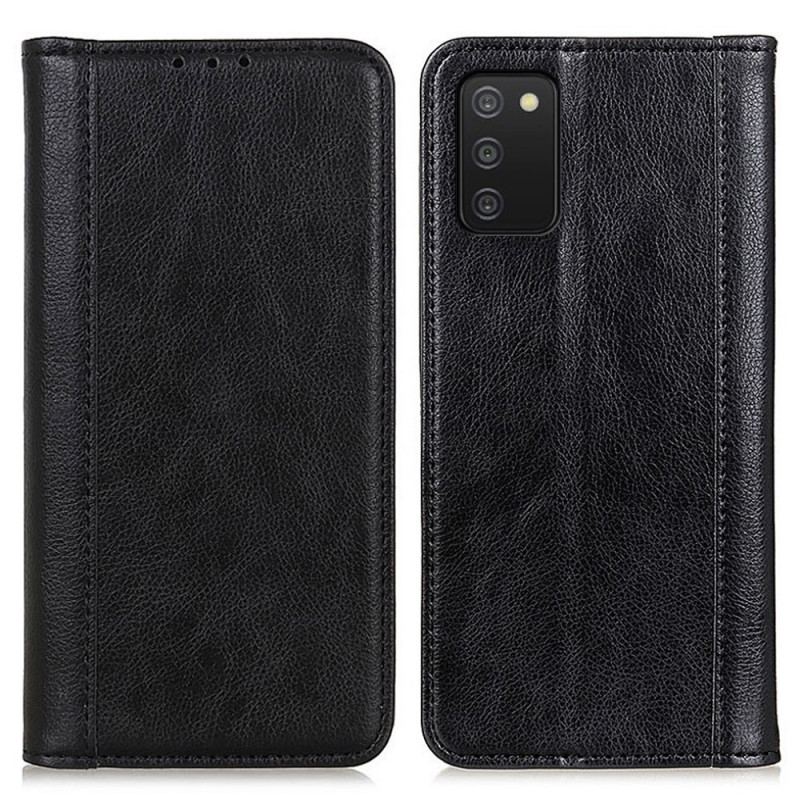 Capa De Celular Para Samsung Galaxy A03s Flip Couro Dividido Lichia Business