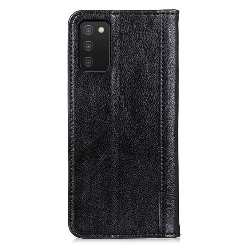 Capa De Celular Para Samsung Galaxy A03s Flip Couro Dividido Lichia Business