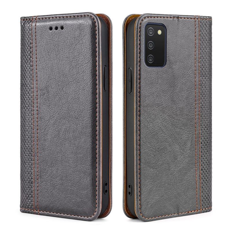 Capa De Celular Para Samsung Galaxy A03s Flip Estilo Vintage De Couro