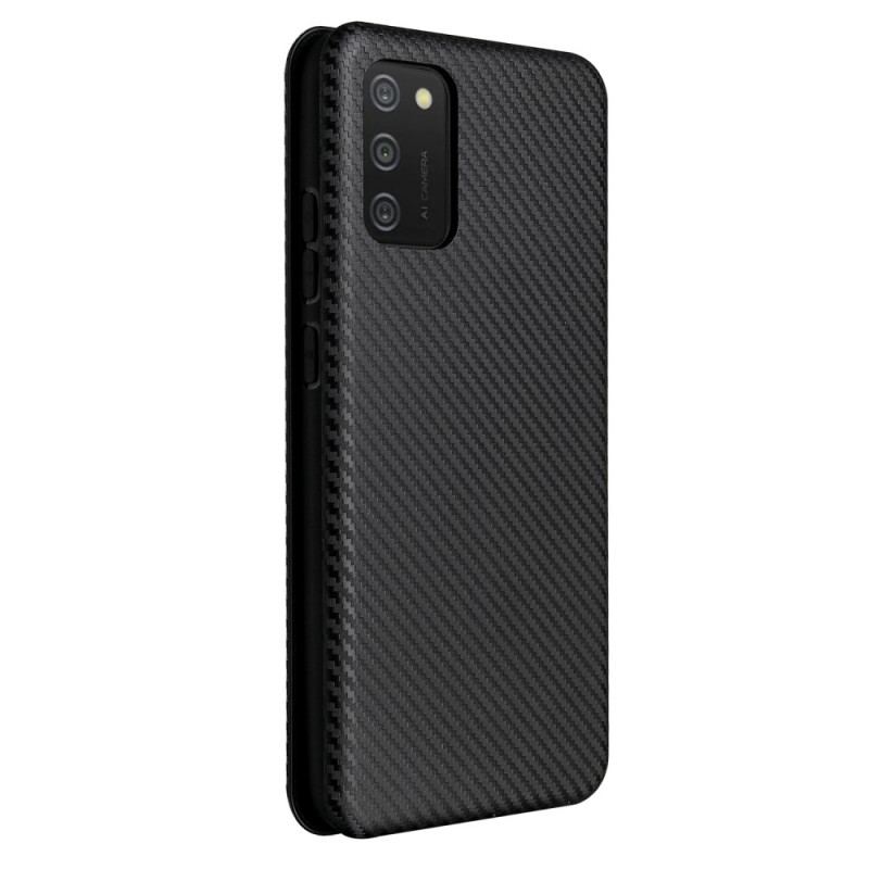 Capa De Celular Para Samsung Galaxy A03s Flip Fibra De Carbono