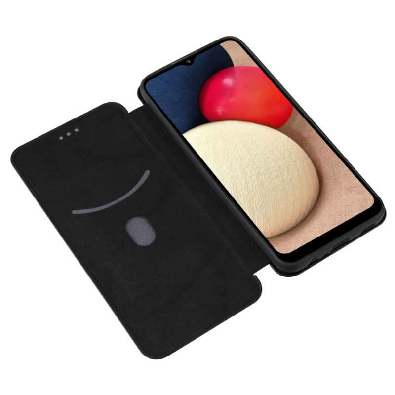 Capa De Celular Para Samsung Galaxy A03s Flip Fibra De Carbono