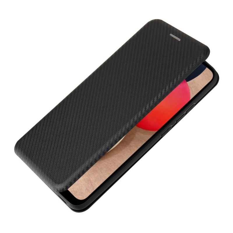 Capa De Celular Para Samsung Galaxy A03s Flip Fibra De Carbono