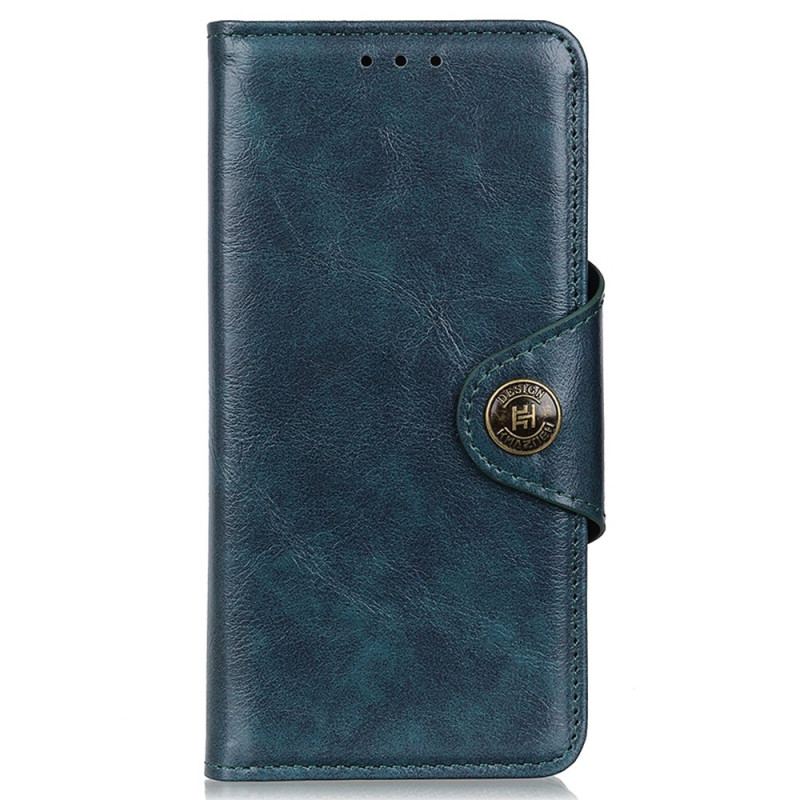 Capa De Couro Para Samsung Galaxy A03s Botão De Couro Sintético Brilhante