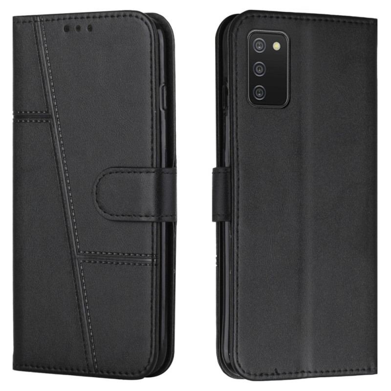 Capa Em Pele Para Samsung Galaxy A03s De Cordão Strappy Geo Leather Effect