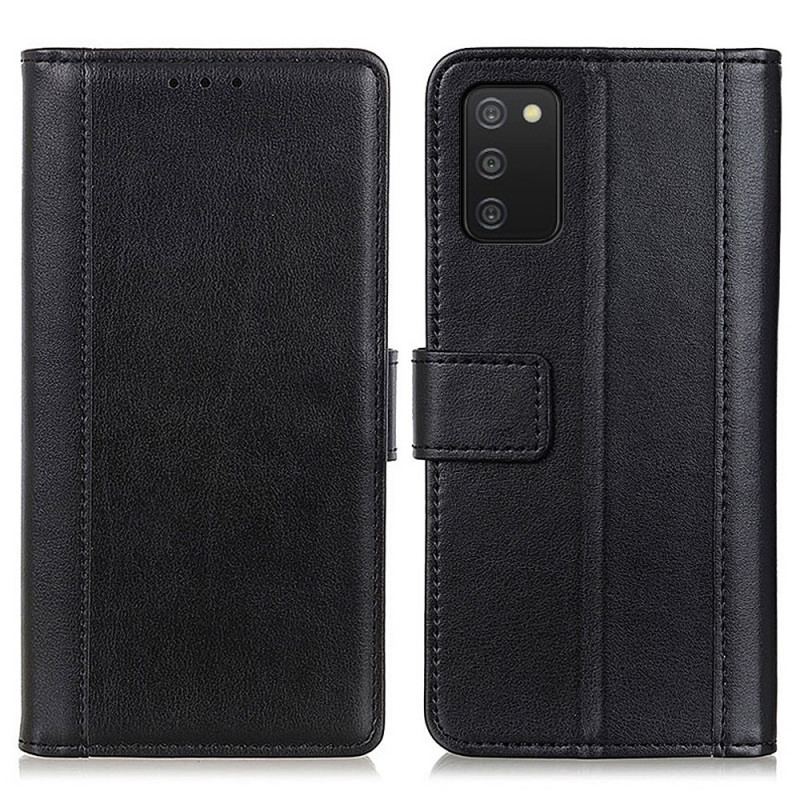 Capa Flip Para Samsung Galaxy A03s Estilo Couro Elegância