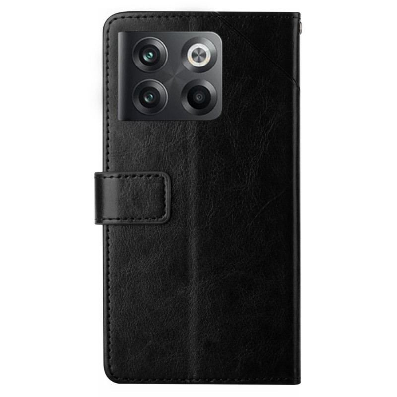 Capa De Couro Para OnePlus 10T 5G De Cordão Design Y Strappy