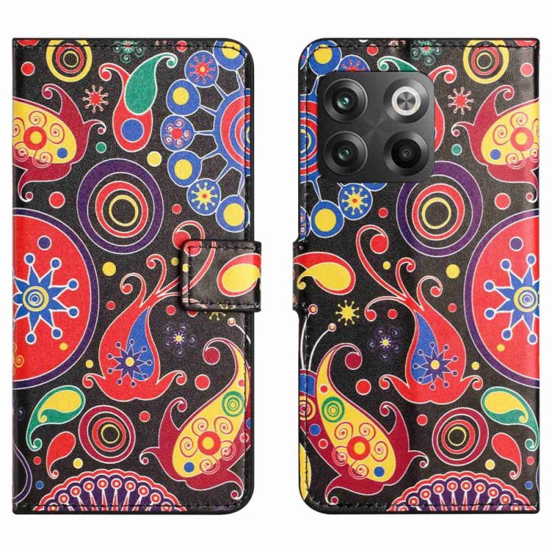 Capa De Couro Para OnePlus 10T 5G Padrão De Galáxia
