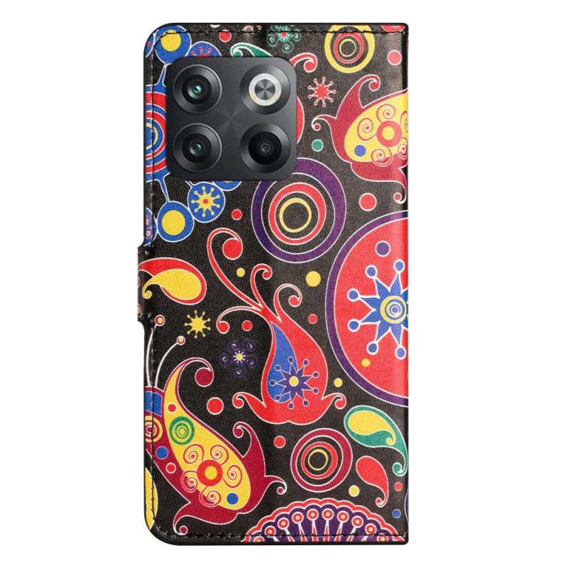 Capa De Couro Para OnePlus 10T 5G Padrão De Galáxia