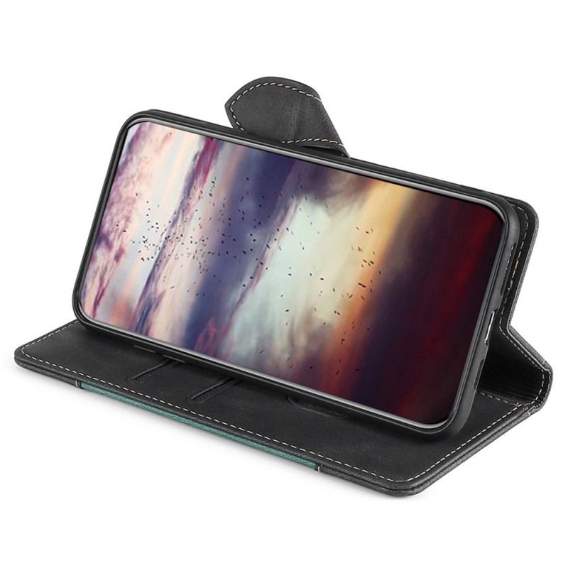 Capa De Couro Para OnePlus 10T 5G Couro Sintético Bicolor Estiloso