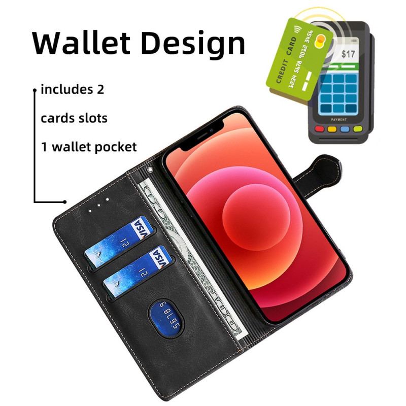 Capa De Couro Para OnePlus 10T 5G Couro Sintético Bicolor Estiloso