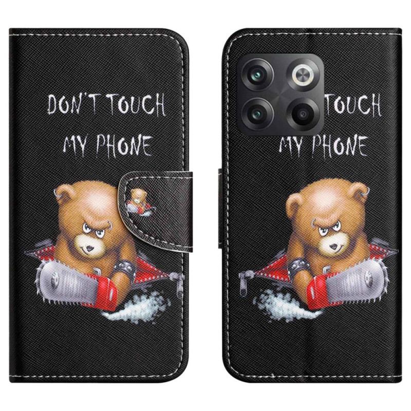Capa De Couro Para OnePlus 10T 5G Urso Perigoso
